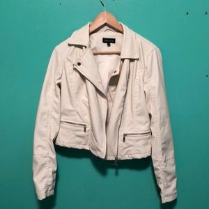 white pleather jacket